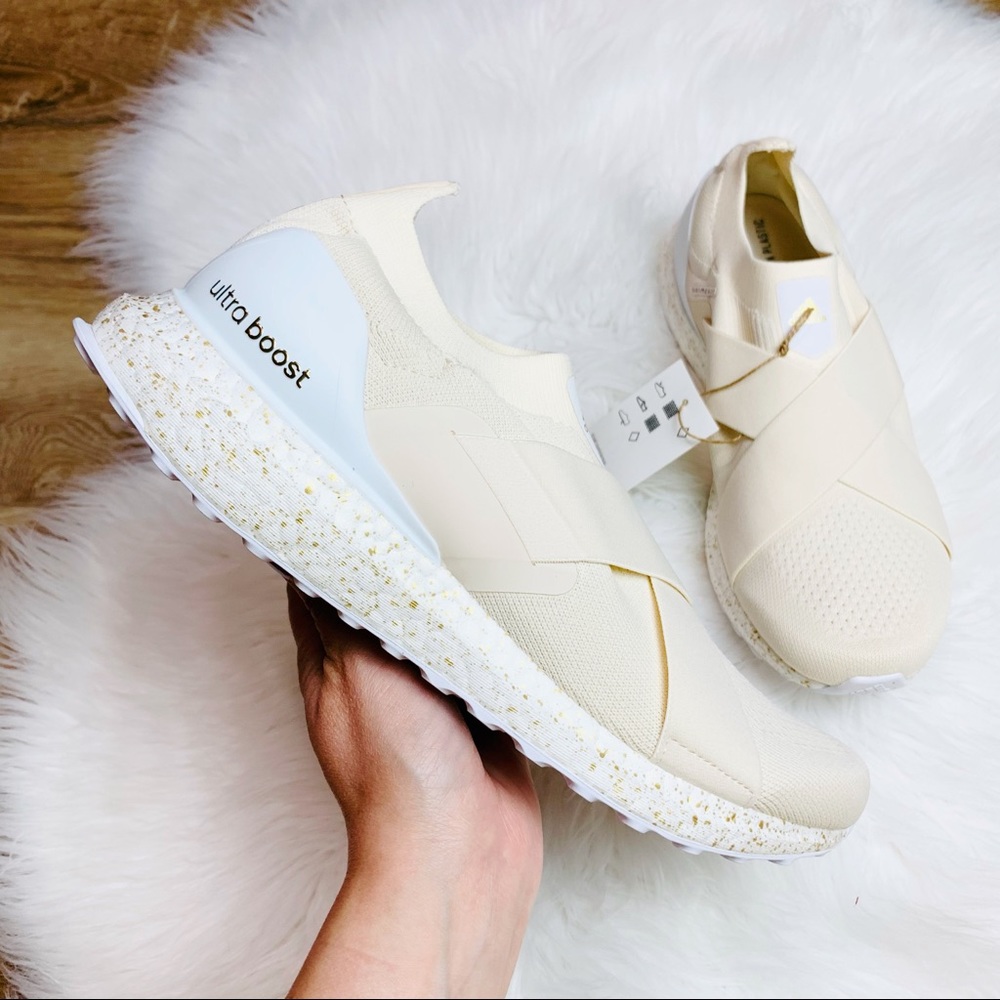 Adidas Ultraboost 5.0 DNA Slip On Beige White Gold Women's Shoes